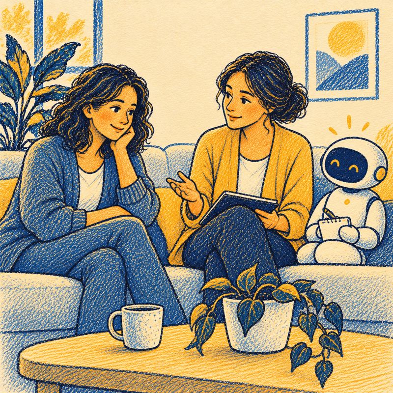 Ilustrace: rozhovor o umělé inteligenci